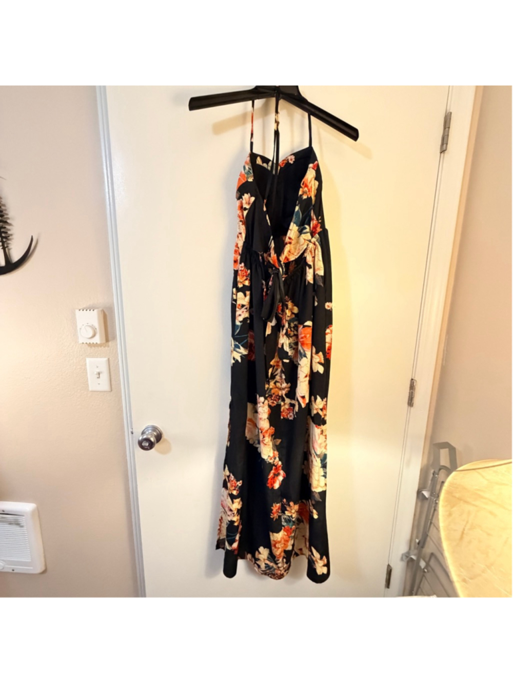 Band of the Free Floral Halter Maxi Dress Black NWOT b15 - Picture 15 of 15